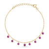 Ruby Beaded Charm Bracelet