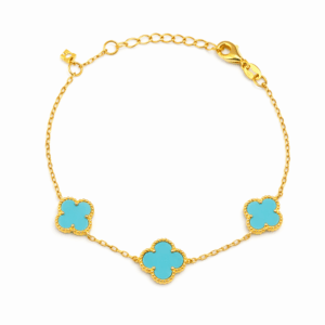 Turquoise Trio Clover Bracelet