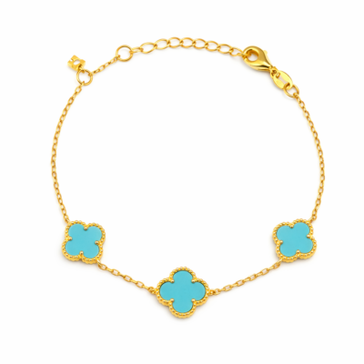 Turquoise Trio Clover Bracelet