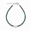 Turquoise & Pearl Beaded Bracelet