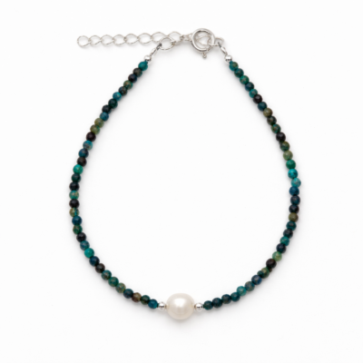 Turquoise & Pearl Beaded Bracelet