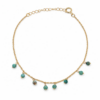 Turquoise Beaded Charm Bracelet