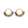 Turquoise Beaded Hoops (Small)