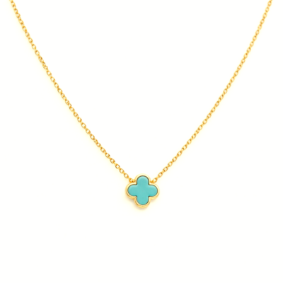 Turquoise Single Clover Necklace