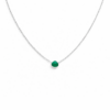 Green Onyx Single Teardrop Necklace