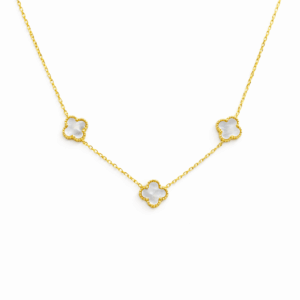 Mother-of-Pearl Trio Clover Necklace