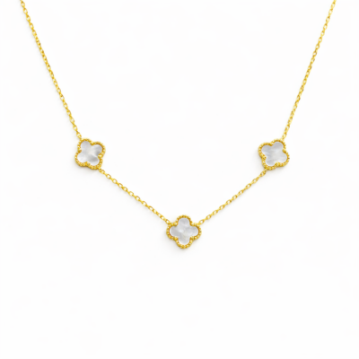 Mother-of-Pearl Trio Clover Necklace