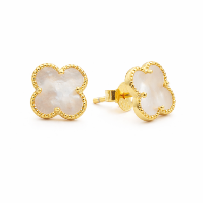 Mother-of-Pearl Clover Earrings