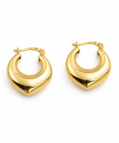 Bold Crescent Hoops YG Plated