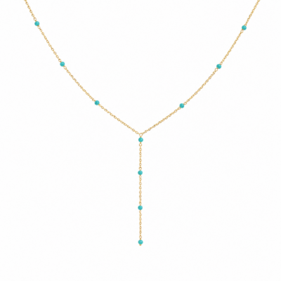 Turquoise Station Y-Chain Necklace