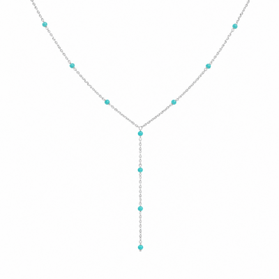 Turquoise Station Y-Chain Necklace