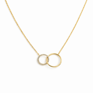 Circle Linked Necklace YG Plated