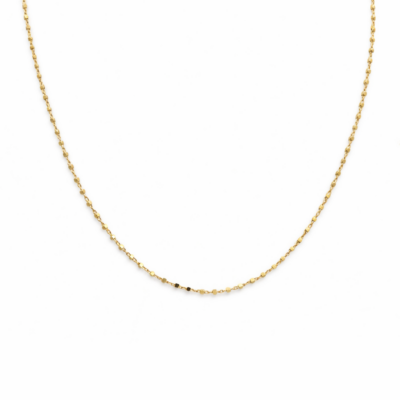 Mini Cube Necklace YG Plated