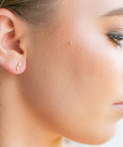 Zig Zag Cluster Studs YG Plated