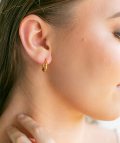 Plain Tube Hoops YG Plated (10mm)