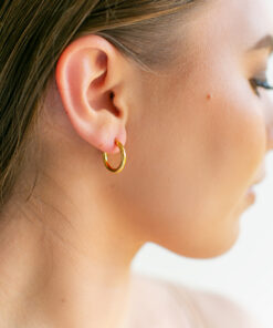 Plain Tube Hoops YG Plated (12mm)