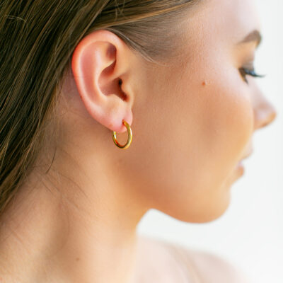 Plain Tube Hoops YG Plated (12mm)