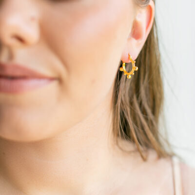 Bobble Hoops YG Plated