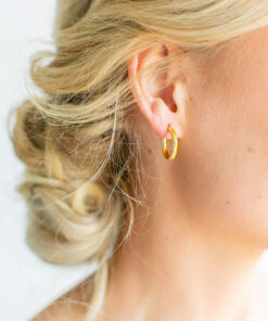 Plain Tube Hoops YG Plated (15mm)