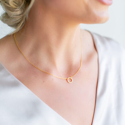 Small Circle of Life Necklace YG Plated