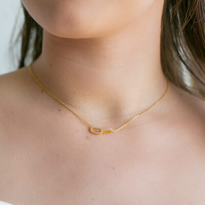 Linked Necklace YG Plated