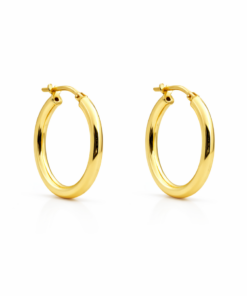 Plain Tube Hoops YG Plated (15mm)