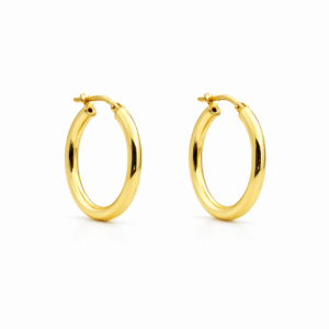 Plain Tube Hoops YG Plated (15mm)