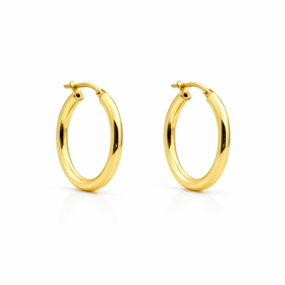 Plain Tube Hoops YG Plated (15mm)