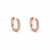 Square Rose Gold Plated Huggies