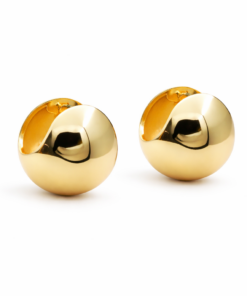 Chunky Ball Huggies YG Plated