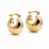 Chunky Domed Hoops YG Plated