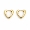Chunky Heart Shaped Huggies YG Plated