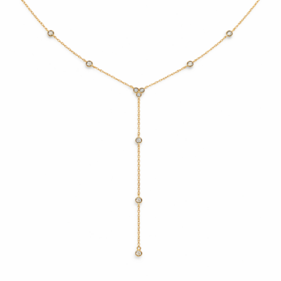 Lumière Drop Y-Necklace YG Plated