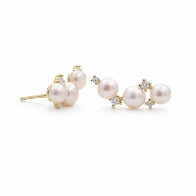 Pearl Constellation Studs YG Plated