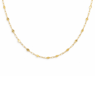 Sunray Disc Necklace YG Plated