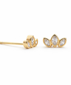 Trio Marquise Studs YG Plated