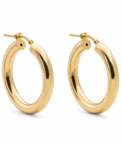 Chunky Plain Tube Hoops YG Plated (20mm)