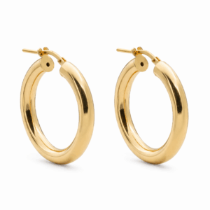 Chunky Plain Tube Hoops YG Plated (20mm)