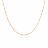 Bar Station Necklace YG Plated