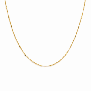 Bar Station Necklace YG Plated