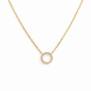 Small Circle of Life Necklace YG Plated
