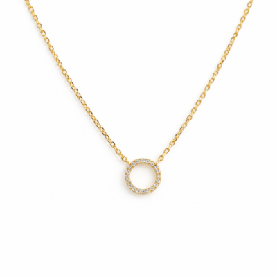 Small Circle of Life Necklace YG Plated