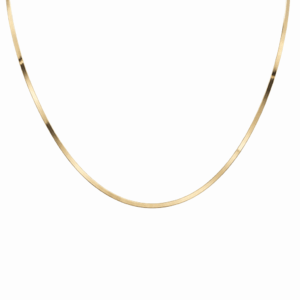 9ct YG Dainty Herringbone Necklace
