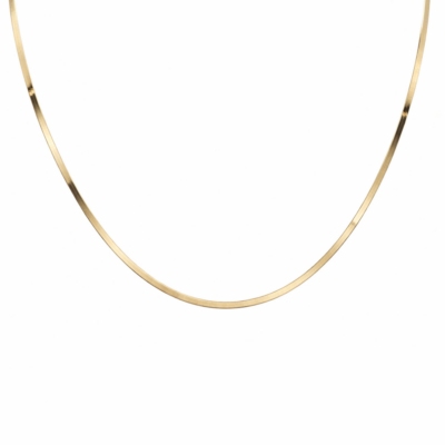 9ct YG Dainty Herringbone Necklace
