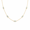 9ct YG Blue Topaz Necklace