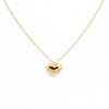 9ct YG Disc Chunky Heart Necklace
