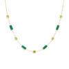 9ct YG Green Onyx and Peridot Necklace
