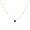 Green Onyx Single Round Necklace