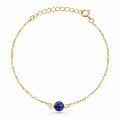 Lapis Lazuli Single Round Bracelet