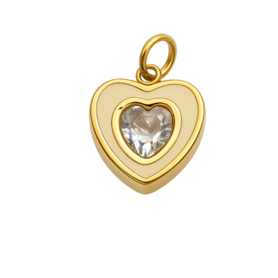 April Heart Birthstone Charm – Carins Jewellery Design